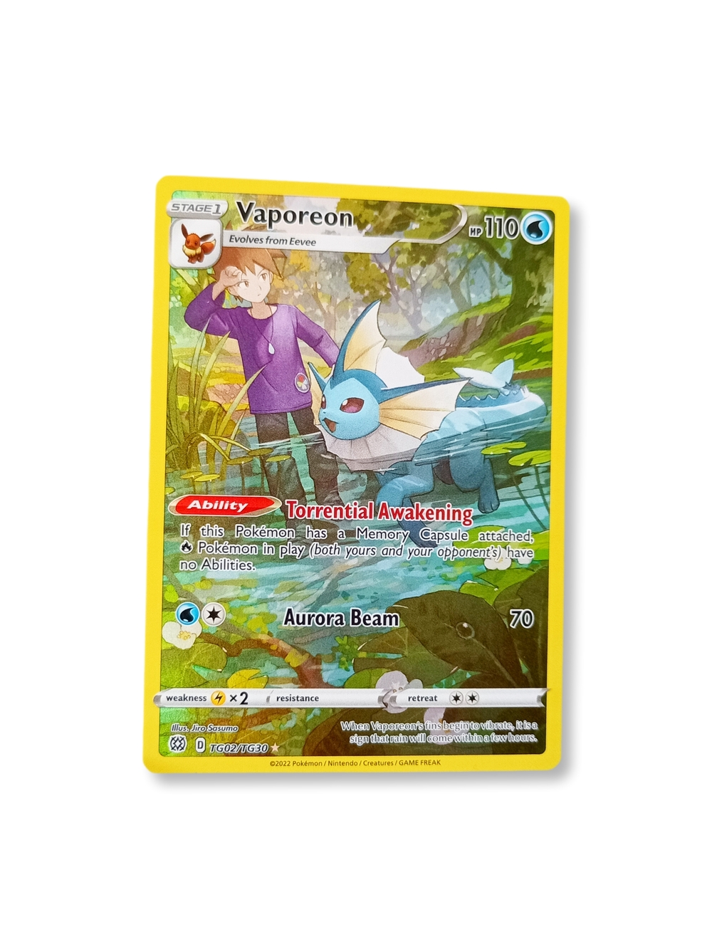 Vaporeon TG02/TG30 Ultra Rare Brillant Star Trainer Gallery